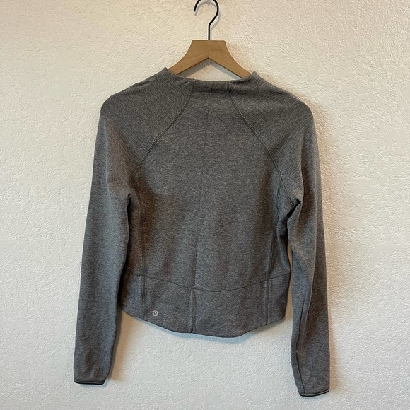 Lululemon Hill And Valley Mock Neck Long Sleeve Top Heathered Slate Grey 8 - Picture 11 of 15